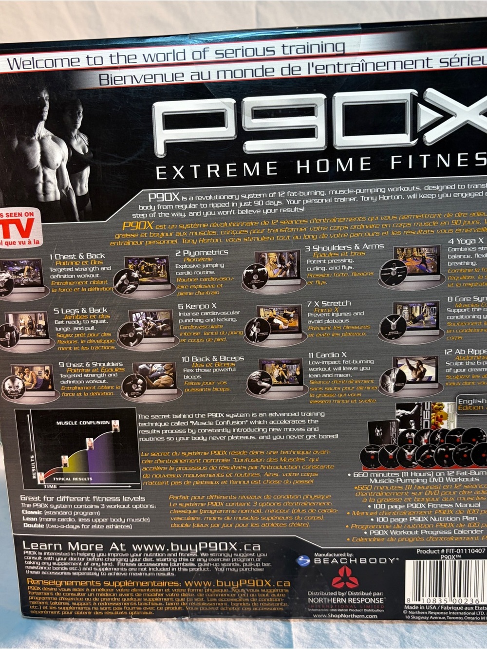 P90X Extreme Home Fitness DVD Set 12 Workouts Nutrition Plan & Fitness Guide NEW - Picture 2 of 4
